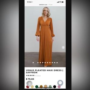 Baltic born Venus pleated maxi dress